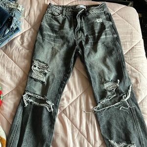 Black High Rise Flying Monkey Jeans
